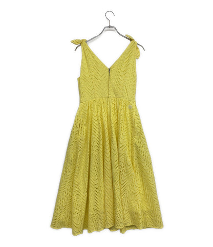 BORDERS at BALCONY ノースリーブワンピース レース イエロー BD2111-3E-24 レディース SIZE 38 ボーダーズ アット バルコニー