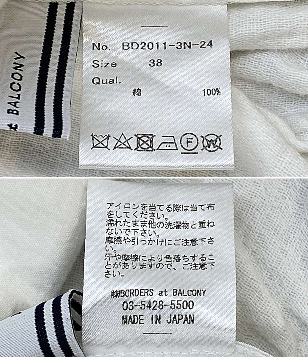 BORDERS AT BALCONY カットソー ホワイト BD2011-3N-24 レディース SIZE 38 ボーダーズ アット バルコニー