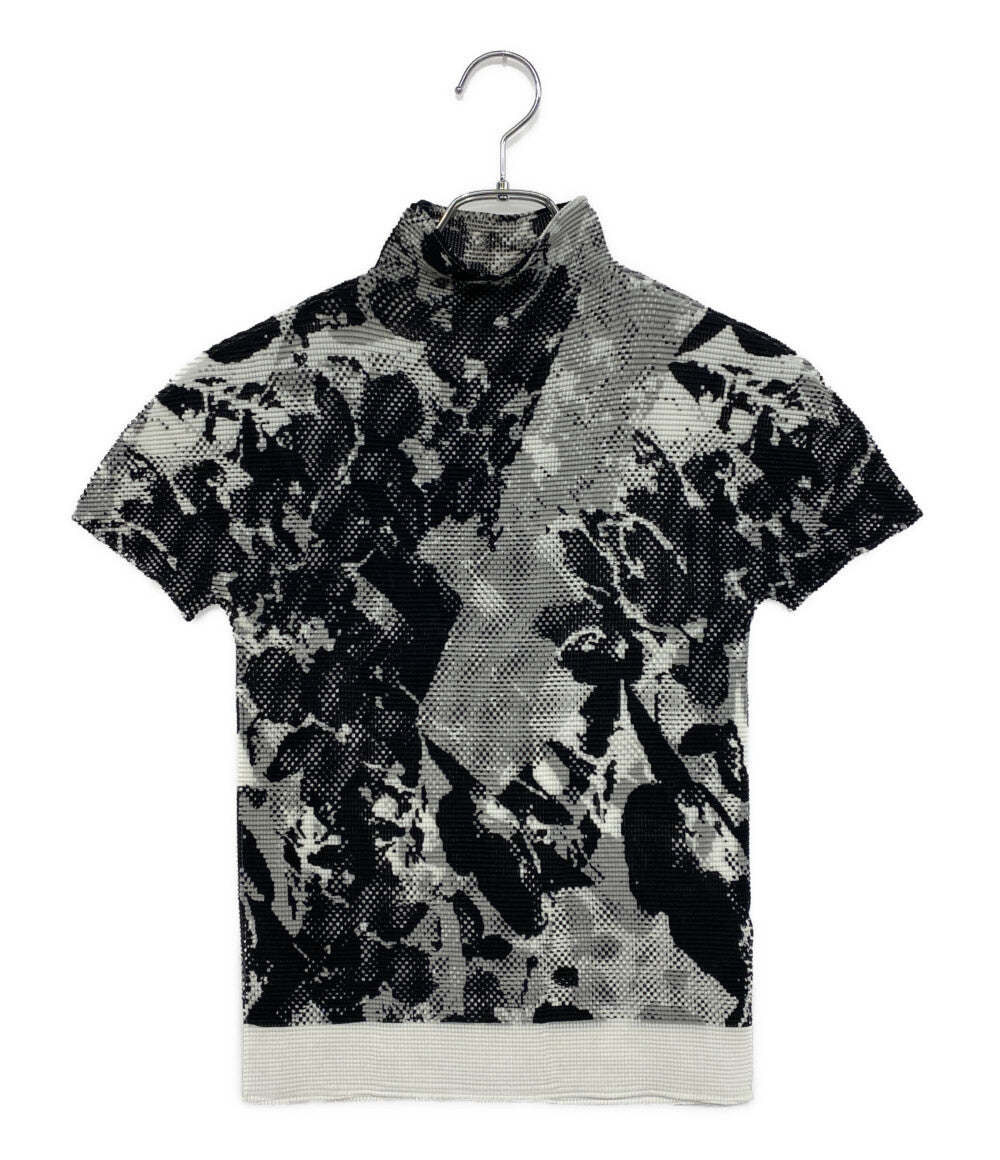 美品 ISSEY MIYAKE 半袖Ｔシャツ グラフィックプリントストレッチプリーツTシャツ MI81FK515 レディース SIZE - イッセイミヤケ