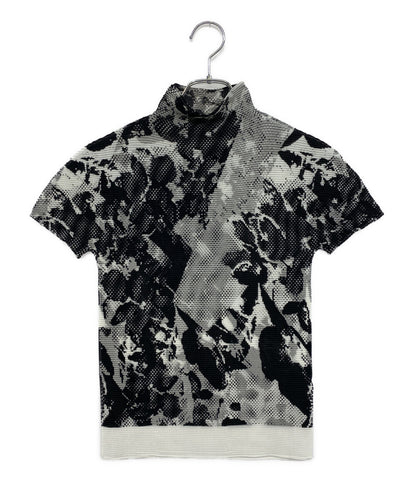 美品 ISSEY MIYAKE 半袖Ｔシャツ グラフィックプリントストレッチプリーツTシャツ MI81FK515 レディース SIZE - イッセイミヤケ