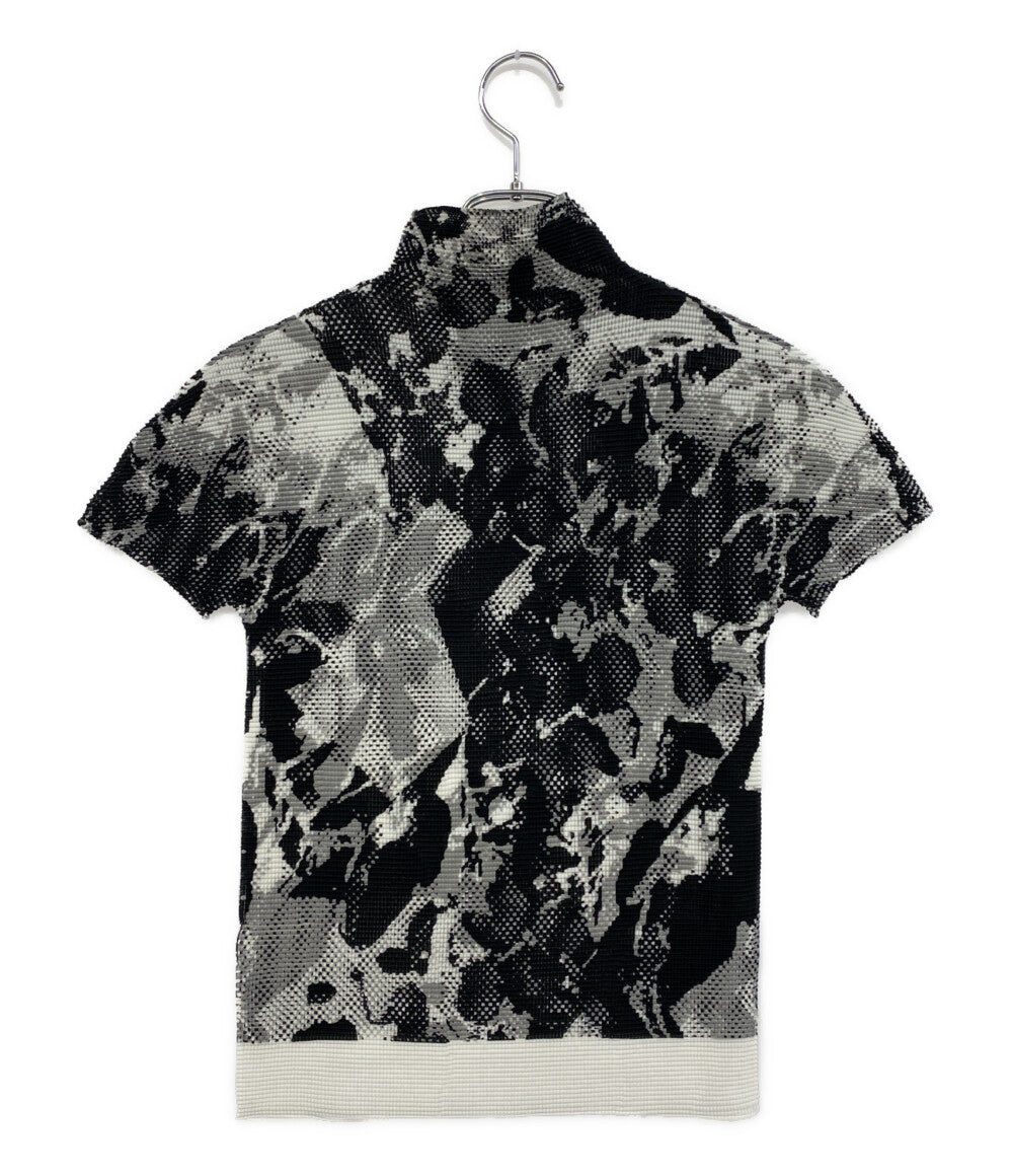 美品 ISSEY MIYAKE 半袖Ｔシャツ グラフィックプリントストレッチプリーツTシャツ MI81FK515 レディース SIZE - イッセイミヤケ