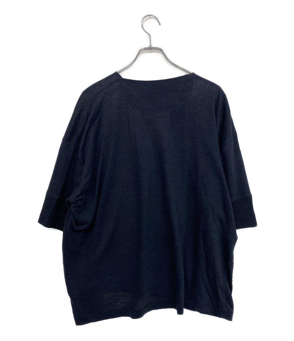 COMME des GARÇONS HOMME ニットポロ 田中オム ブラック コムデギャルソンオム ニットポロシャツ-25AW| コムデギャルソン