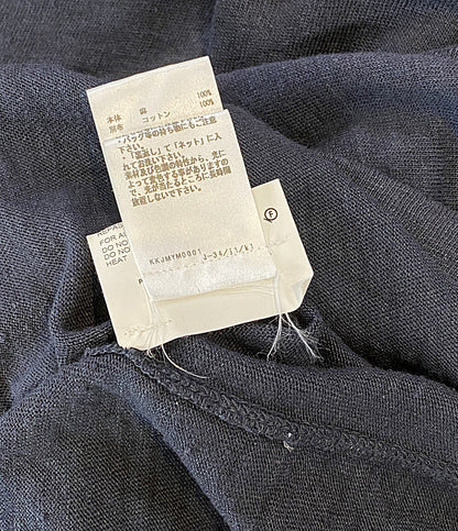 Jil sander 半袖ニット ヘンリーネック リネン ネイビー JSMM702000MM327008A メンズ SIZE M ジルサンダー