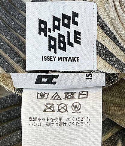 美品 A-POC ABLE ISSEY MIYAKE エイポックエイブル 半袖ワンピース TYPE P002 AT53FH056 レディース SIZE 1 イッセイミヤケ