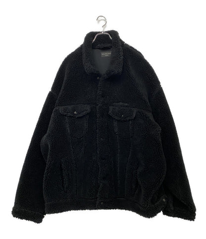 BALENCIAGA オーバーサイズ ボアジャケット ブラック メンズ SIZE 4 バレンシアガ