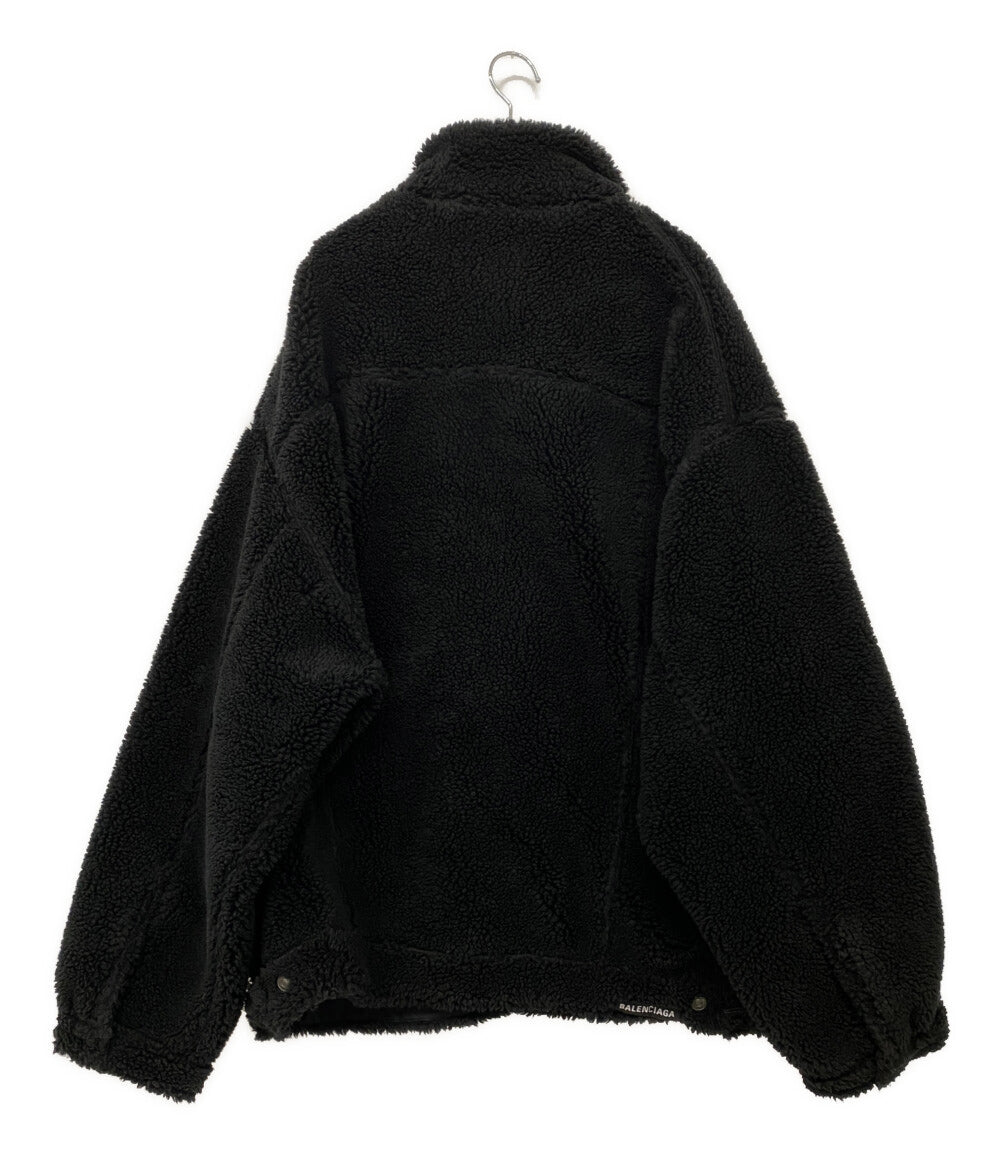 BALENCIAGA オーバーサイズ ボアジャケット ブラック メンズ SIZE 4 バレンシアガ