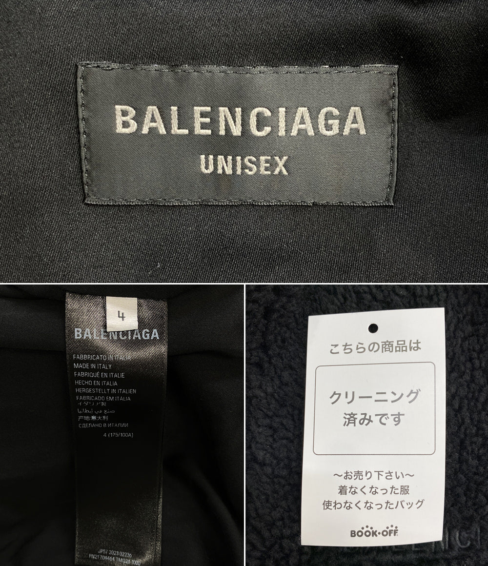 BALENCIAGA オーバーサイズ ボアジャケット ブラック メンズ SIZE 4 バレンシアガ