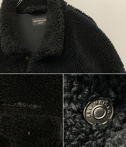 BALENCIAGA オーバーサイズ ボアジャケット ブラック メンズ SIZE 4 バレンシアガ