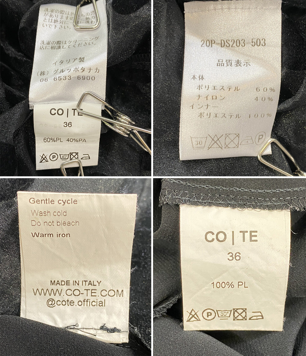 CO／TE コート キャミワンピース ドット インナー付 レディース SIZE 36