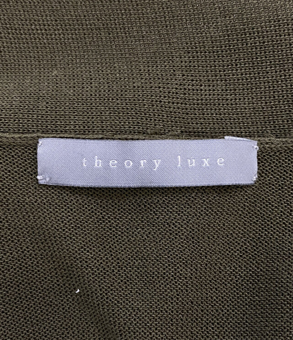 theory luxe ロングカーディガン カーキ 03-6303714 レディース SIZE 38 セオリーリュクス