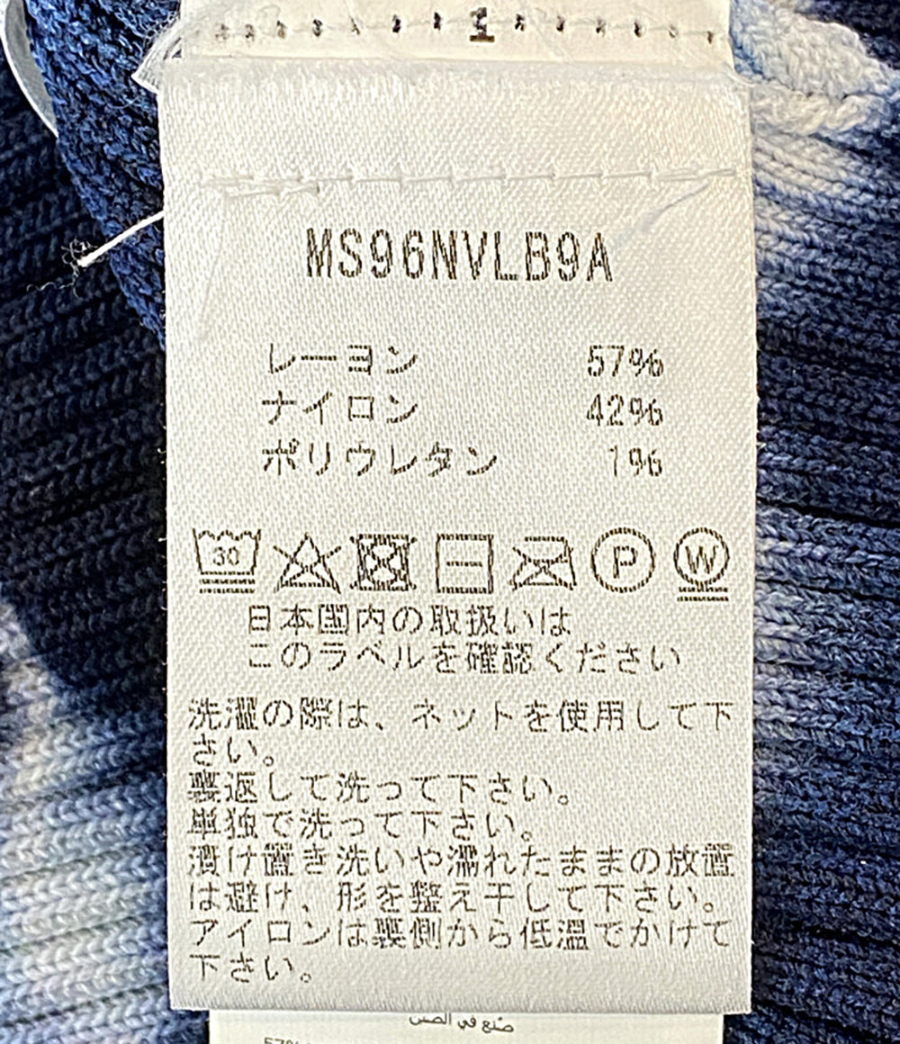 美品 MICHAEL KORS ニット 総柄 長袖ニット ブルー MS96NVLB9A レディース SIZE S マイケルコース