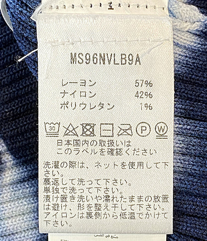 美品 MICHAEL KORS ニット 総柄 長袖ニット ブルー MS96NVLB9A レディース SIZE S マイケルコース