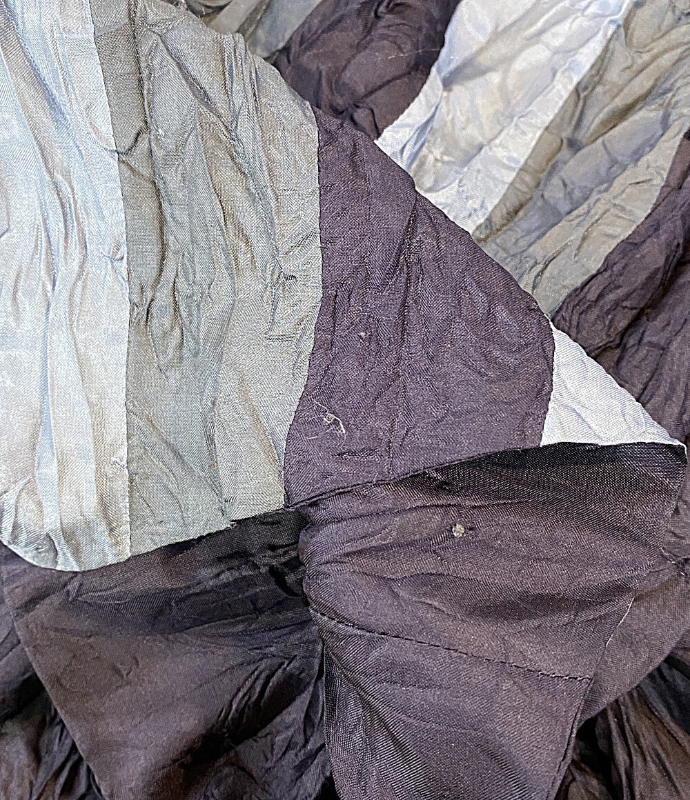 イッセイミヤケISSEY MIYAKE シワ加工ベスト ポップコーン ストライプ ISSEY MIYAKE ストライプベスト シワ加工 ME47-FE003 メンズ SIZE M