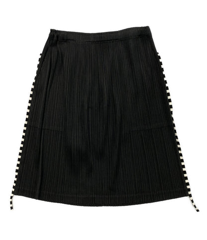 PLEATS PLEASE サイドボーダーラインオーバースカート PP01-JG722 レディース SIZE 3 プリーツプリーズ