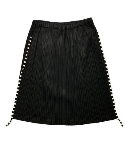 PLEATS PLEASE サイドボーダーラインオーバースカート PP01-JG722 レディース SIZE 3 プリーツプリーズ