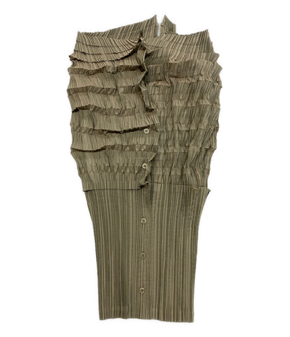 ISSEY MIYAKE FETE フェット ブラウス 立体プリーツ 変形 ノースリーブ IF74FJ731 レディース SIZE 2 イッセイミヤケ