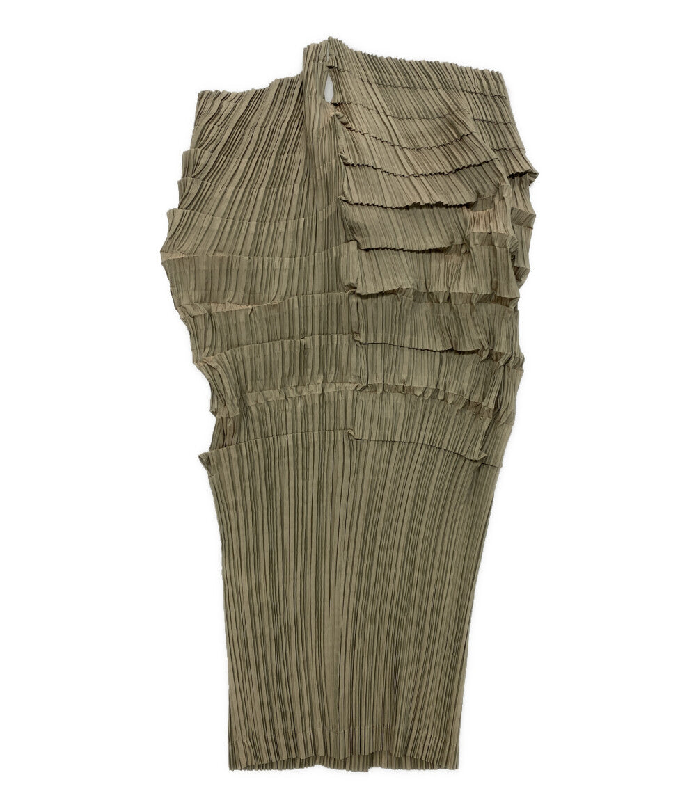 綺麗 イッセイミヤケ FETE プリーツ加工 ノースリーブトップス サイズ02 ISSEY MIYAKE FETE フェット ブラウス 立体プリーツ 変形 ノースリーブ