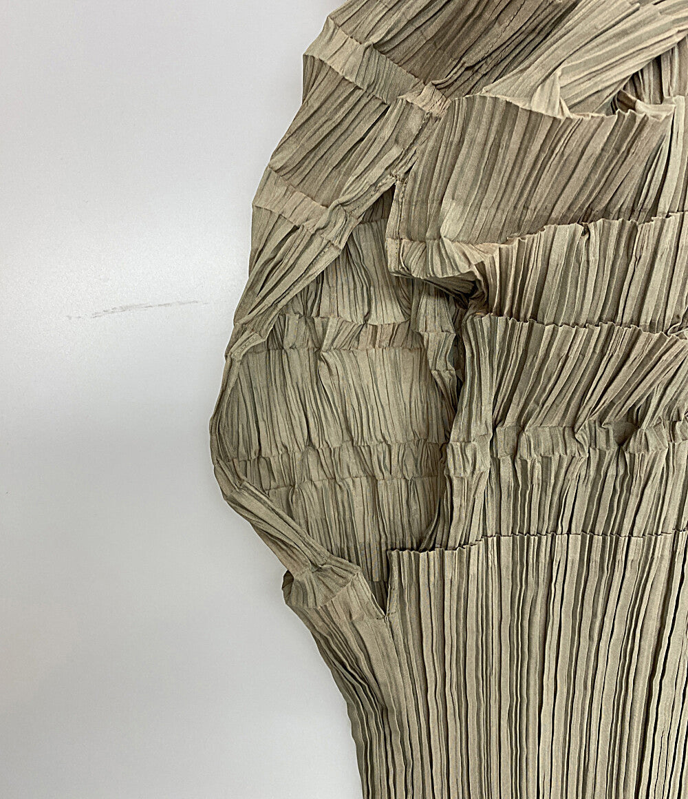 ISSEY MIYAKE FETE フェット ブラウス 立体プリーツ 変形 ノースリーブ IF74FJ731 レディース SIZE 2 イッセイミヤケ