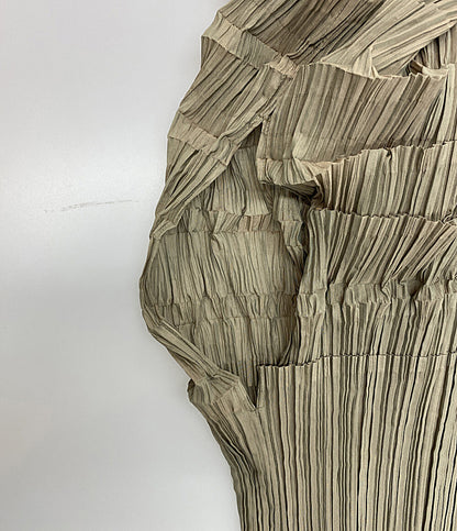 ISSEY MIYAKE FETE フェット ブラウス 立体プリーツ 変形 ノースリーブ IF74FJ731 レディース SIZE 2 イッセイミヤケ