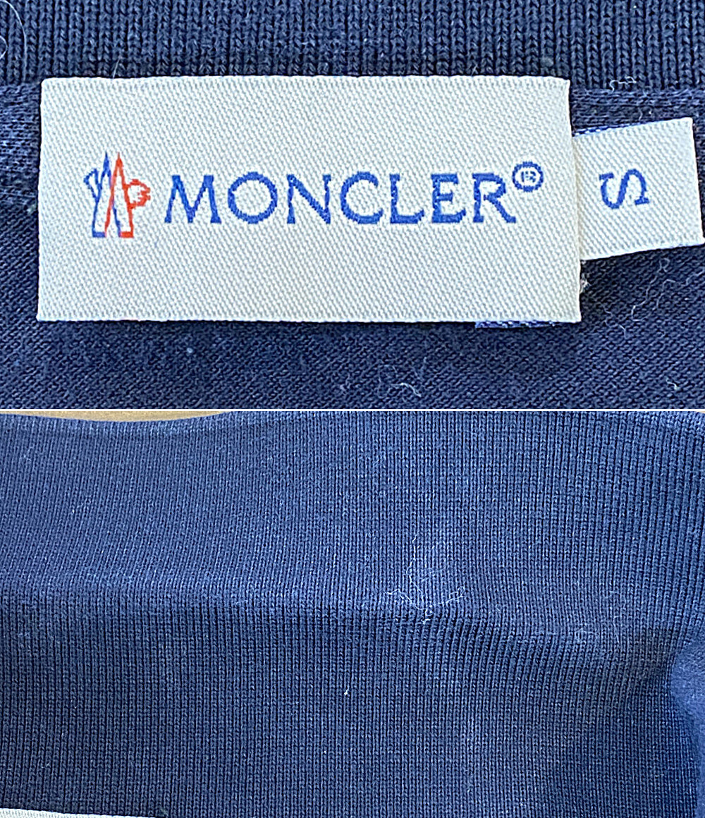 MONCLER 半袖ポロシャツ フリル付 ネイビー 121-093-83087-00