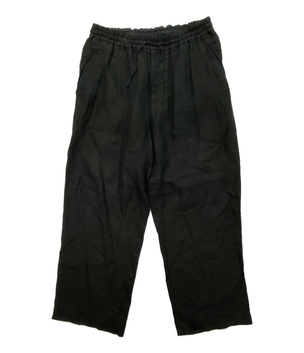 The CLASIK ザクラシック リネンパンツ ブラック ワイド メンズ SIZE 48