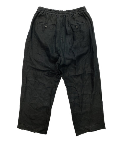 The CLASIK ザクラシック リネンパンツ ブラック ワイド メンズ SIZE 48