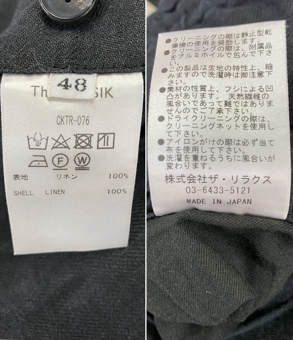The CLASIK ザクラシック リネンパンツ ブラック ワイド メンズ SIZE 48