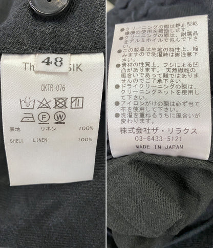 The CLASIK ザクラシック リネンパンツ ブラック ワイド メンズ SIZE 48