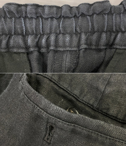 The CLASIK ザクラシック リネンパンツ ブラック ワイド メンズ SIZE 48