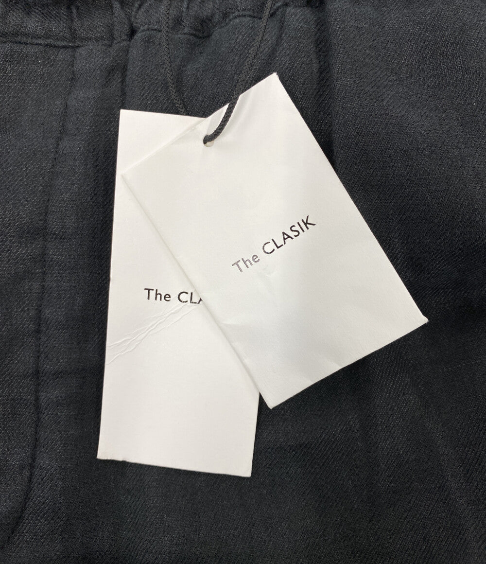 The CLASIK ザクラシック リネンパンツ ブラック ワイド メンズ SIZE 48