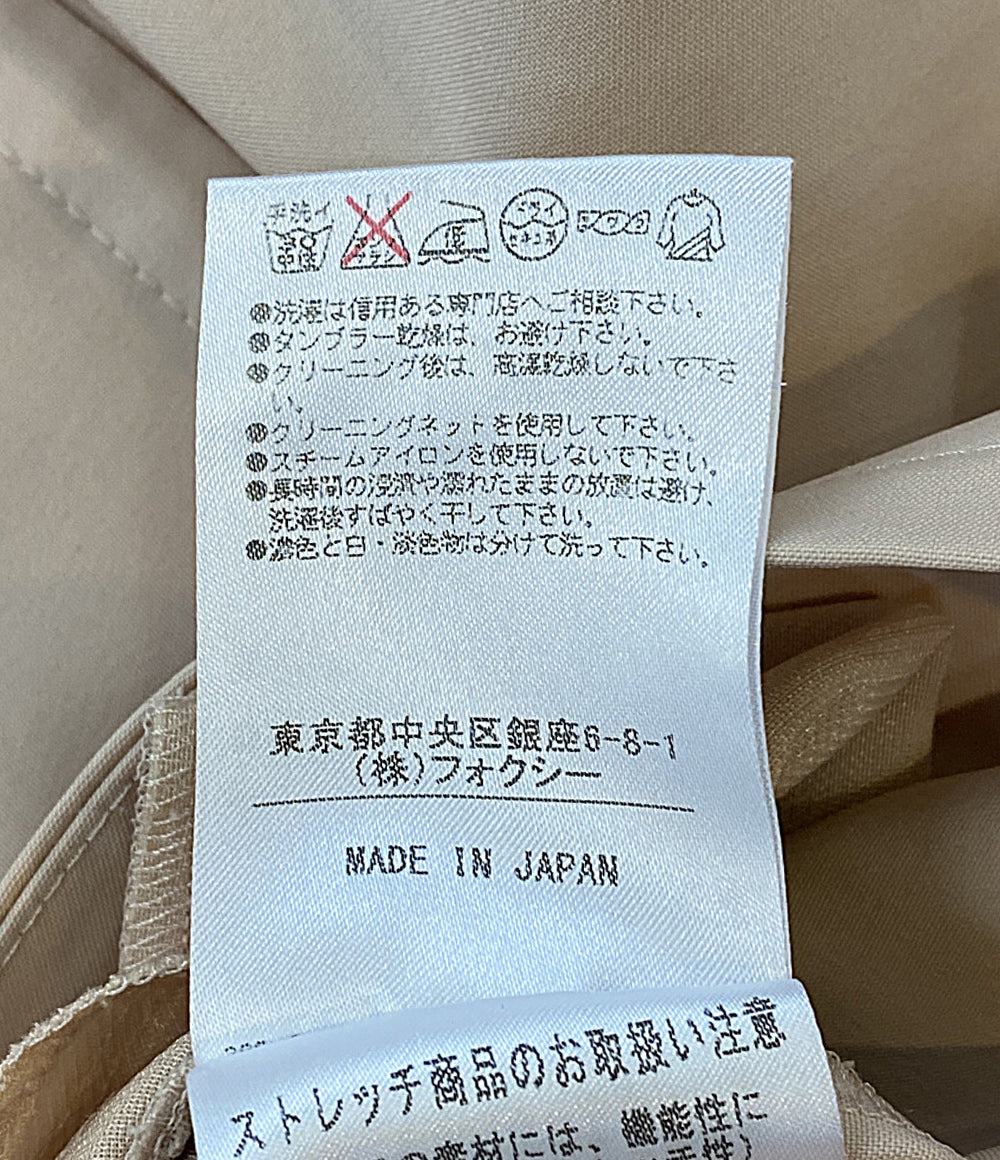 美品 FOXEY NEW YORK ノースリーブワンピース ベージュ 33314-NAOFY401T レディース SIZE 40 フォクシー ニューヨーク
