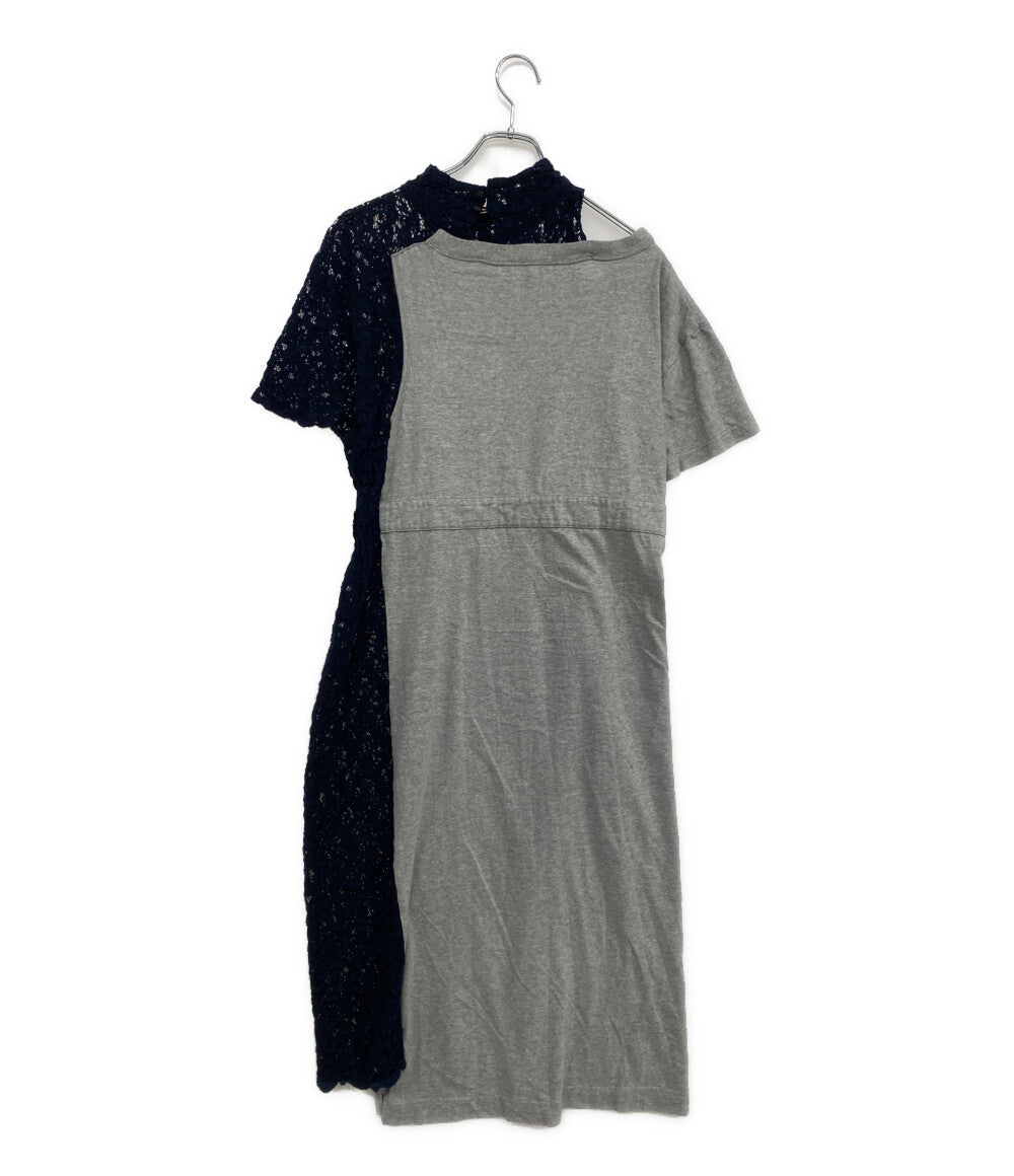 MIHARA YASUHIRO 半袖ワンピース グレー レース B05DR592 レディース SIZE F ミハラヤスヒロ