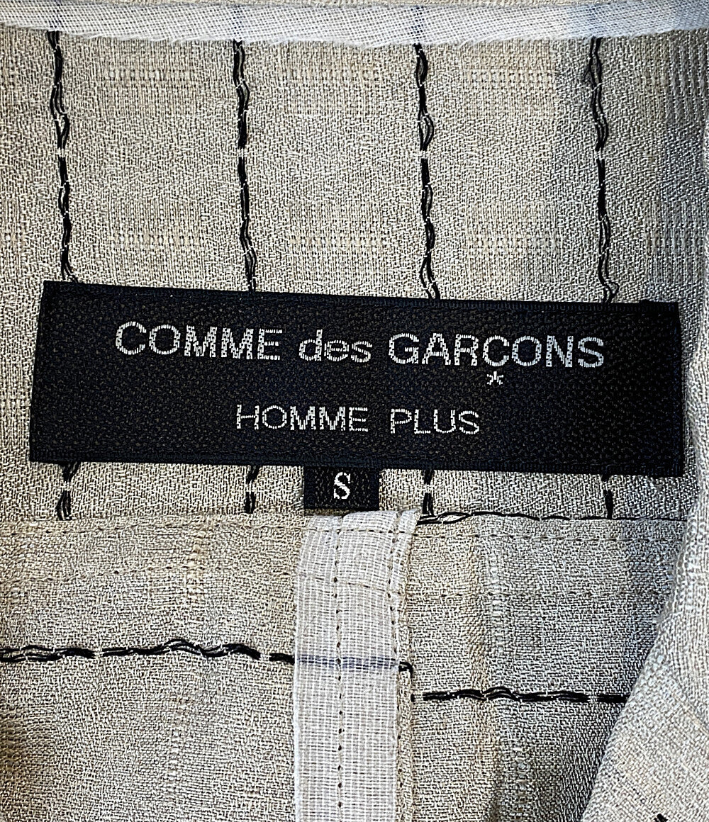 COMME des GARCONS HOMME PLUS テーラードジャケット リネン混3Bジャケット ベージュ PJ-10041S メンズ SIZE S コムデギャルソンオムプリュス