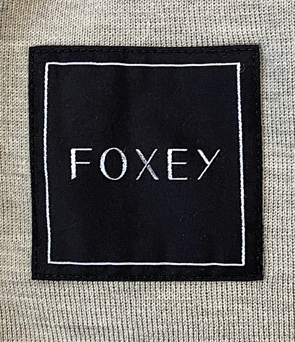 美品 foxey カーディガン ロングカーディガン ベージュ 38093