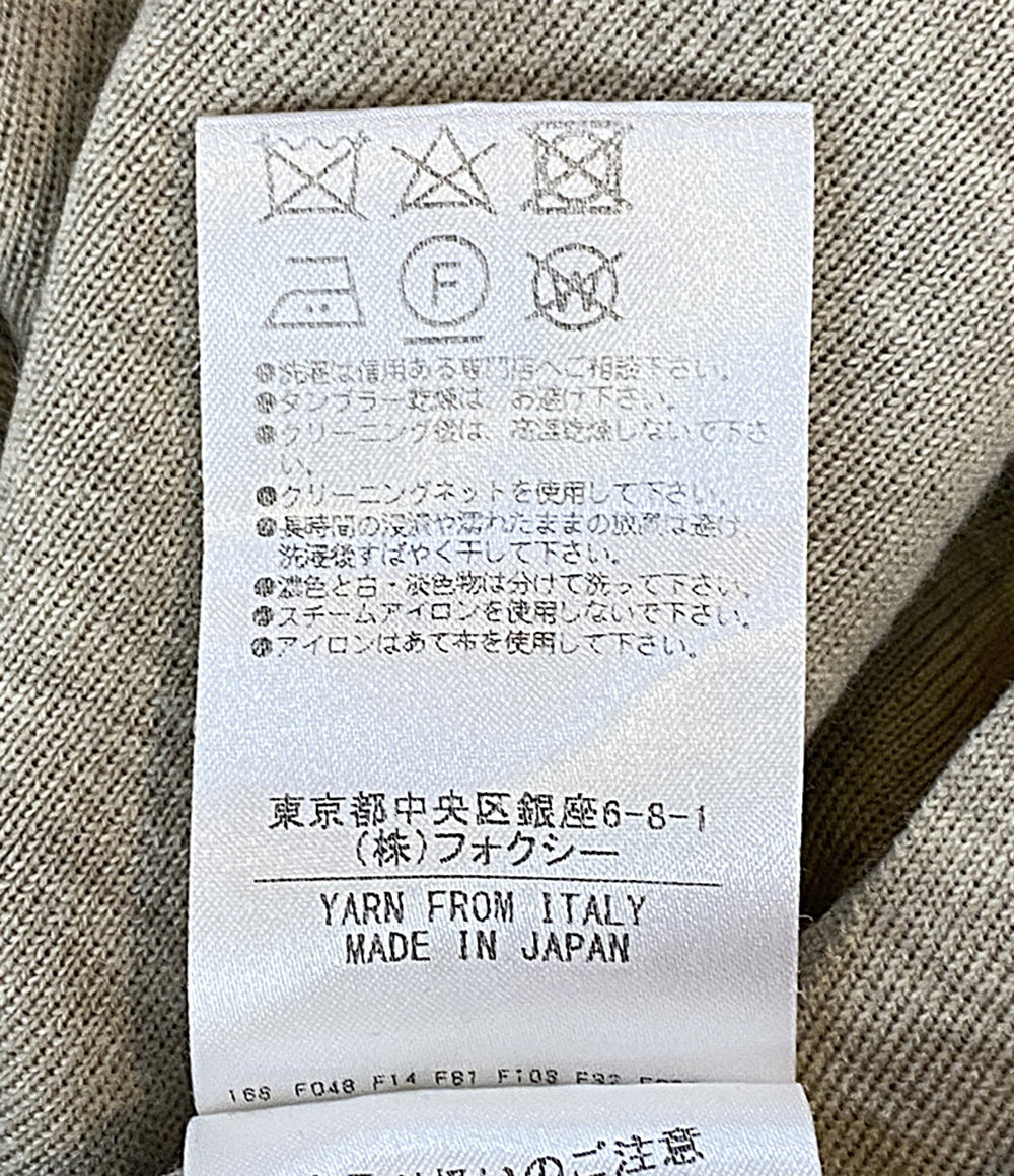 美品 foxey カーディガン ロングカーディガン ベージュ 38093
