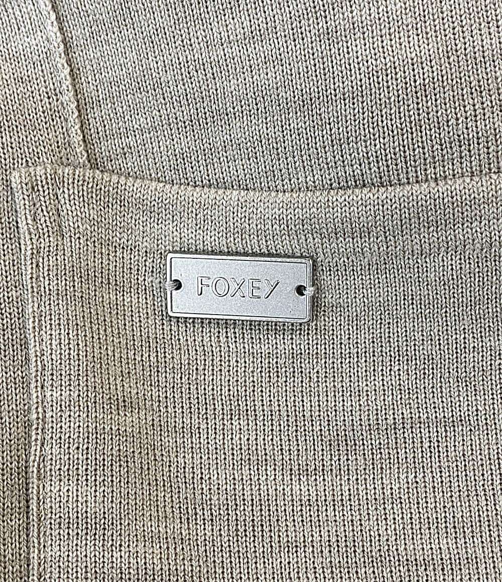 美品 foxey カーディガン ロングカーディガン ベージュ 38093-KSJFN03NM レディース SIZE - フォクシー