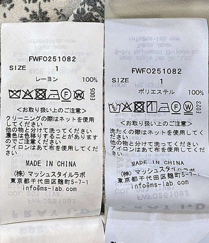 美品 FRAY I.D 半袖ワンピース カシュクール 25ss FWFO251082 レディース SIZE 1 フレイアイ・ディー