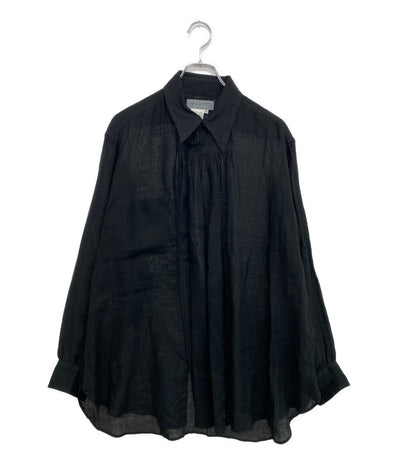 YOHJI YAMAMOTO カーディガン リネン ブラック HZ-B15-303 レディース SIZE 3 ヨウジヤマモトファム