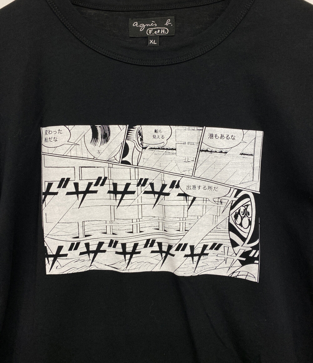 美品 Agnes b×横山裕一 ヨコヤマユウイチ 半袖Ｔシャツ ザザザザザ展 メンズ SIZE XL アニエスベー