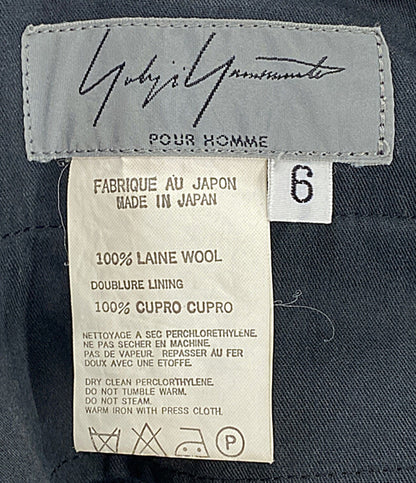 YOHJI YAMAMOTO POUR HOMME スラックスパンツ ブラック HE-P47-981 メンズ SIZE 6 ヨウジヤマモトプールオム