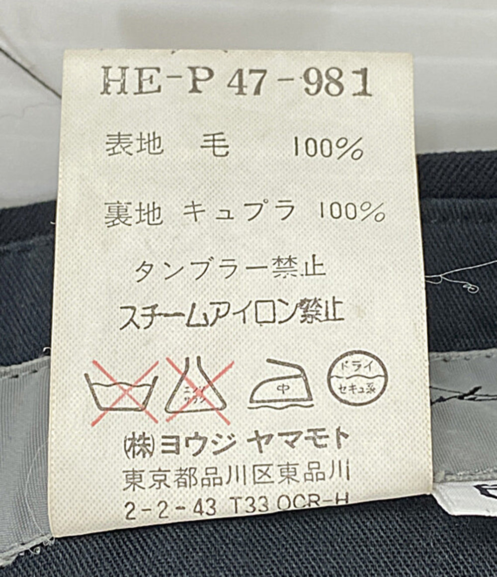 YOHJI YAMAMOTO POUR HOMME スラックスパンツ ブラック HE-P47-981 メンズ SIZE 6 ヨウジヤマモトプールオム