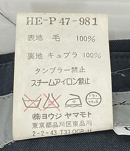 YOHJI YAMAMOTO POUR HOMME スラックスパンツ ブラック HE-P47-981 メンズ SIZE 6 ヨウジヤマモトプールオム