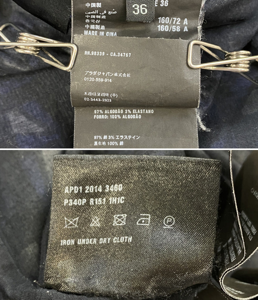 PRADA P340P 総柄ノースリーブワンピース レディース SIZE 36 プラダ