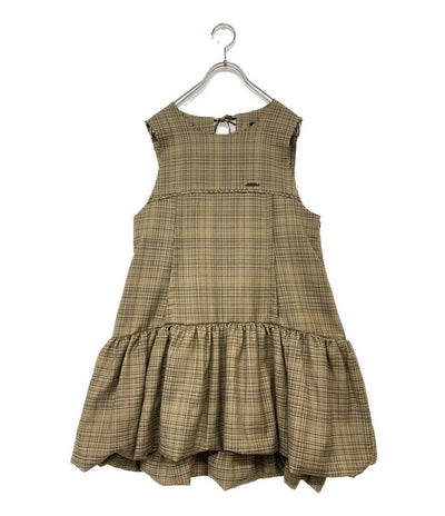 MAISON SPECIAL バルーンチュニック ブラウン チェック 21242315210 レディース SIZE F メゾンスペシャル