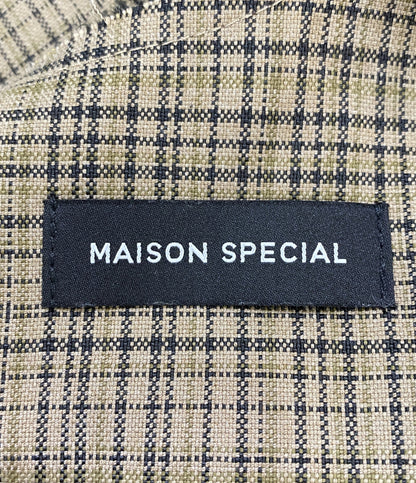 MAISON SPECIAL バルーンチュニック ブラウン チェック 21242315210 レディース SIZE F メゾンスペシャル
