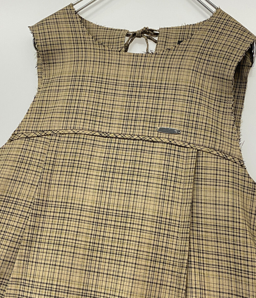 MAISON SPECIAL バルーンチュニック ブラウン チェック 21242315210 レディース SIZE F メゾンスペシャル