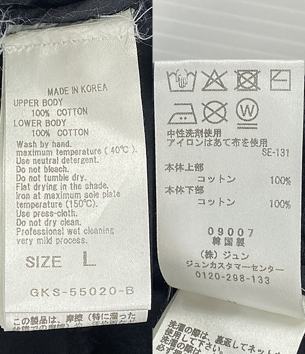 AMOMENT パンツ ADAM ET ROPE別注 コットン ブラック GKS-55020-B メンズ SIZE L アモーメント