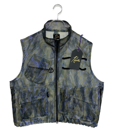 美品 NEEDLES PURPLE THINGS パープルシングス ベスト BDUVEST-Heavyweight Mesh 2023ss MR400 メンズ SIZE S ニードルズ