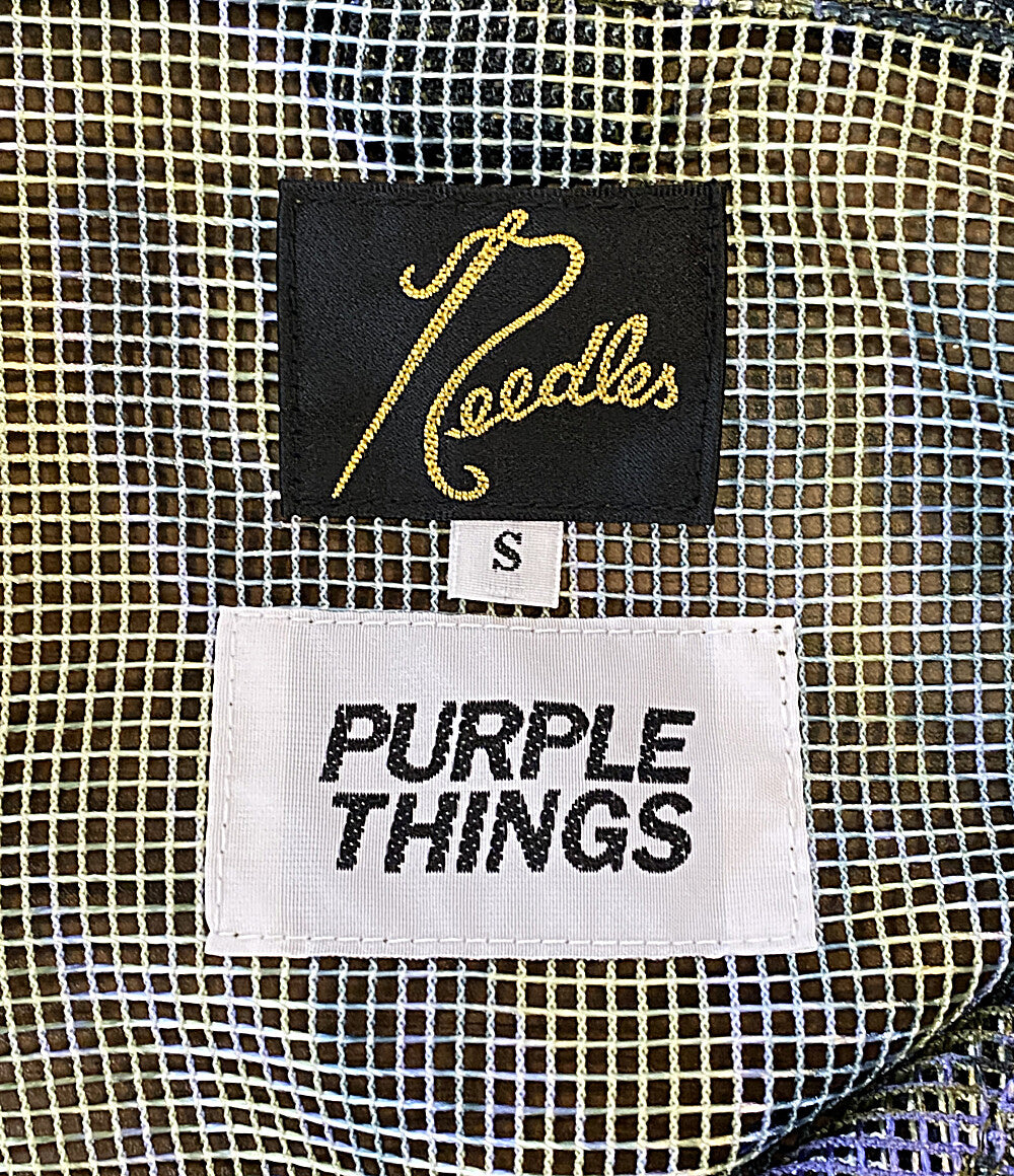 美品 NEEDLES PURPLE THINGS パープルシングス ベスト BDUVEST-Heavyweight Mesh 2023ss MR400 メンズ SIZE S ニードルズ