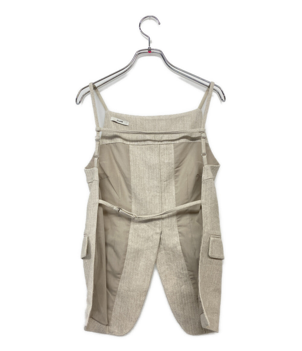 CLANE エプロンビスチェ アイボリー 16122-4232 レディース SIZE 1 クラネ